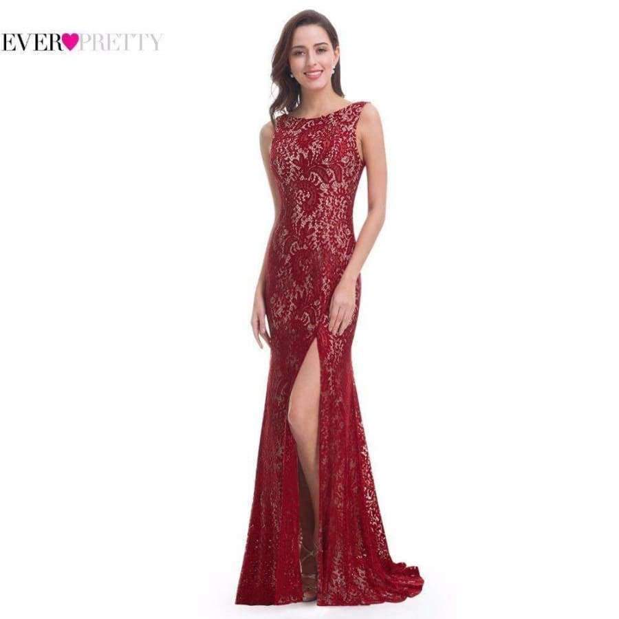 Planet Gates Black / 4 Evening Dress Ever Pretty EP08859 2018 Long Sexy Sleeveless Split Formal Celebrity Lace Evening Gown Dresses robe longue