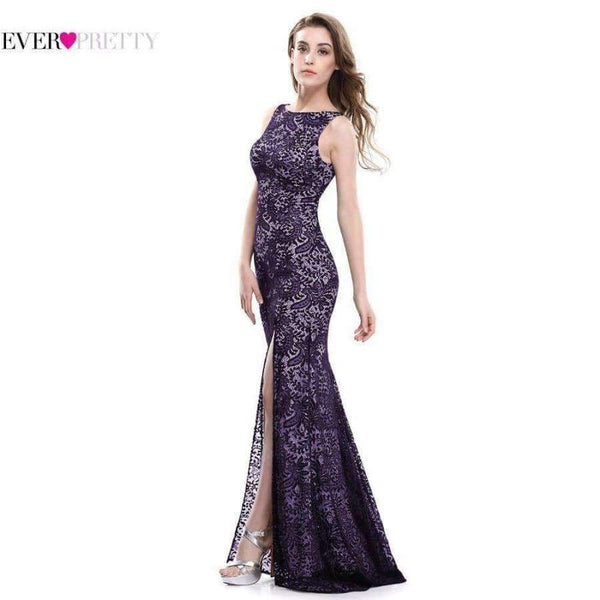 Planet Gates Black / 4 Evening Dress Ever Pretty EP08859 2018 Long Sexy Sleeveless Split Formal Celebrity Lace Evening Gown Dresses robe longue