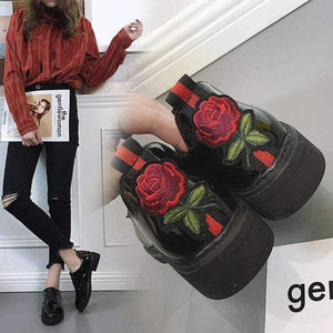 Planet Gates Black / 4 Kjstyrka 2018 Handmade Women Flats The paint on the skin Oxfords Shoes Woman Fashion flower Moccasins For Women Sapatos Mujer