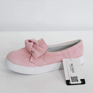 Planet Gates Black / 4 MCCKLE Women Loafers Plus Size Platform Slip On Bowtie Flat Shoes Sewing Casual Bowknot Shoe For Female Flock Moccasins Footwear