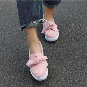 Planet Gates Black / 4 MCCKLE Women Loafers Plus Size Platform Slip On Bowtie Flat Shoes Sewing Casual Bowknot Shoe For Female Flock Moccasins Footwear