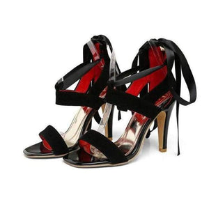 Planet Gates Black / 4 Meotina Women Shoes Sandals 2018 Summer Cross Tied High Heel Sandals Gladiator Women Sexy Party Heels Blue Red Large Size 44 45