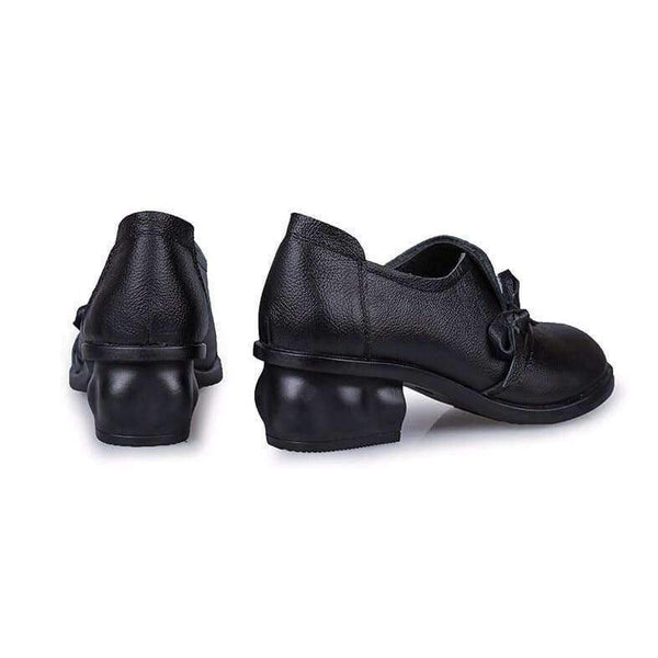 Planet Gates Black / 4 RUSHIMAN Spring Autumn Fashion Loafers 100% Genuine Leather Single Shoes Soft Casual Flat Shoes Women Flats mother shoes 35-40 #