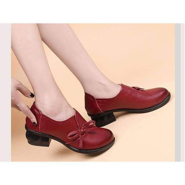 Planet Gates Black / 4 RUSHIMAN Spring Autumn Fashion Loafers 100% Genuine Leather Single Shoes Soft Casual Flat Shoes Women Flats mother shoes 35-40 #