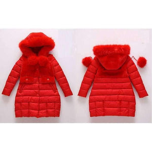 Planet Gates Black / 4 Winter Big Girls Warm Thick Jacket Outwear Clothes Cotton Padded Kids Teenage Coat Children Faux Fur Hooded Parkas P28