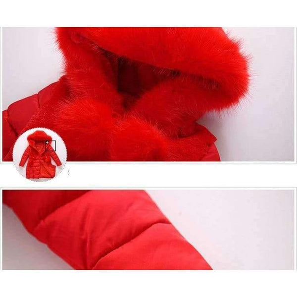 Planet Gates Black / 4 Winter Big Girls Warm Thick Jacket Outwear Clothes Cotton Padded Kids Teenage Coat Children Faux Fur Hooded Parkas P28