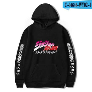 Planet Gates black 4 / XXS JoJo's Bizarre Adventure Hoodies Sweatshirts Men Women Harajuku Hoodies Anime Fashion Hoodie Japanese Streetwear Cartoon Hoodies