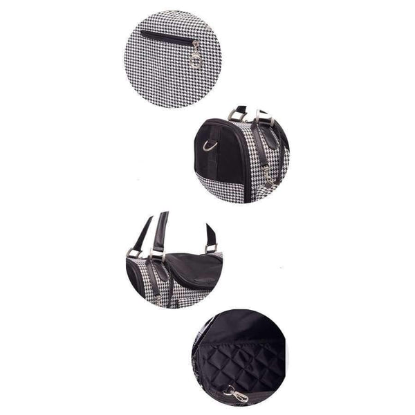 Planet Gates Black / 40x26x20cm Portable Outdoor Pet Cat Dog Carrier Bag With Purse Pu Leather Travel Small Dog Chihuahua Teddy Carrying Bag Handbag