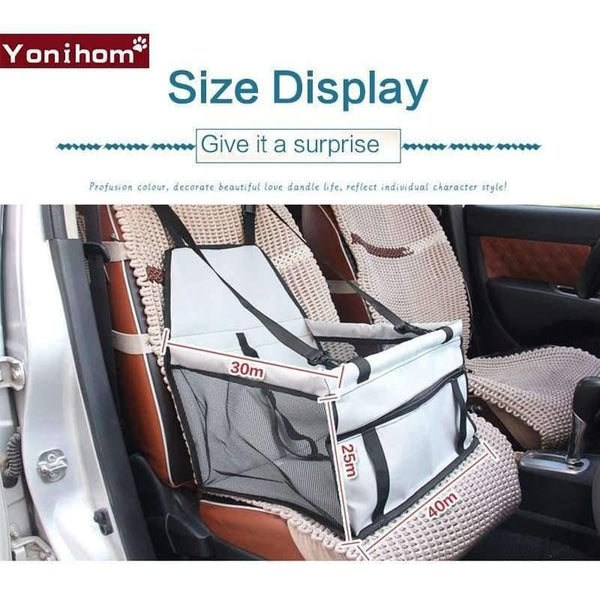 Planet Gates Black / 40x30x25 CM Breathable Car Seat Pad Safe Carry House Cat Puppy Bag Car Travel Accessories Waterproof Dog Seat Bag Basket Pet