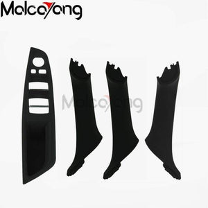 Planet Gates Black 4pcs Car Styling Left Hand Drive LHD For BMW 5 series F10 F11 F18 520i Car Interior Inner Door Handle Panel Pull Trim Cover Storage B