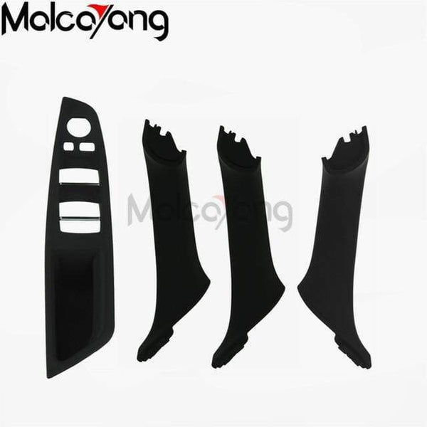 Planet Gates Black 4pcs Car Styling Left Hand Drive LHD For BMW 5 series F10 F11 F18 520i Car Interior Inner Door Handle Panel Pull Trim Cover Storage B