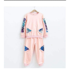 Planet Gates Black / 4T Children Girls clothing set autumn teenage girls sport suit school kids clothes tracksuit girls clothes set two piece 4~12T