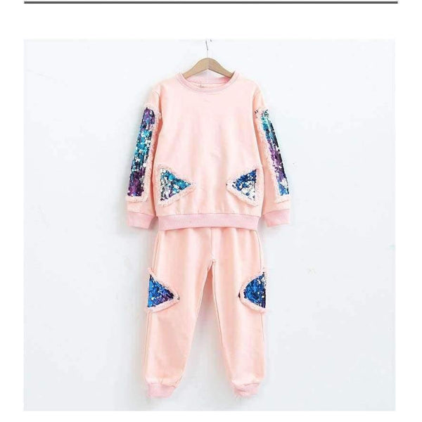 Planet Gates Black / 4T Children Girls clothing set autumn teenage girls sport suit school kids clothes tracksuit girls clothes set two piece 4~12T