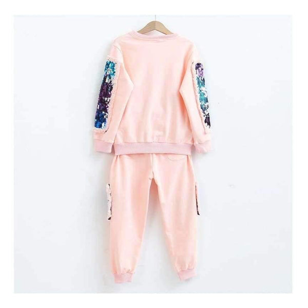 Planet Gates Black / 4T Children Girls clothing set autumn teenage girls sport suit school kids clothes tracksuit girls clothes set two piece 4~12T