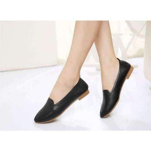 Planet Gates Black / 5 2016 Women Flats Summer Style Casual Solid Pointed Toe Slip-On Flat Shoes Soft Comfortable Women Shoes Plus Size 35-40