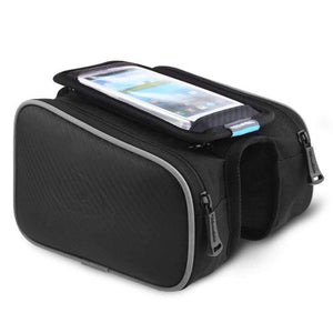 Planet Gates Black / 5.5 1.8L Waterproof Bicycle Bag Cycling Frame Front Head Tube Touch Screen Pannier Double Case Pouch for 4.8/5.5in Phone