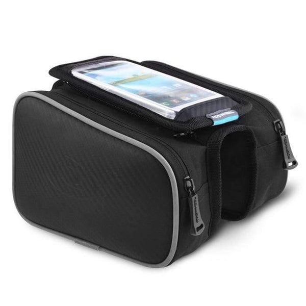Planet Gates Black / 5.5 1.8L Waterproof Bicycle Bag Cycling Frame Front Head Tube Touch Screen Pannier Double Case Pouch for 4.8/5.5in Phone