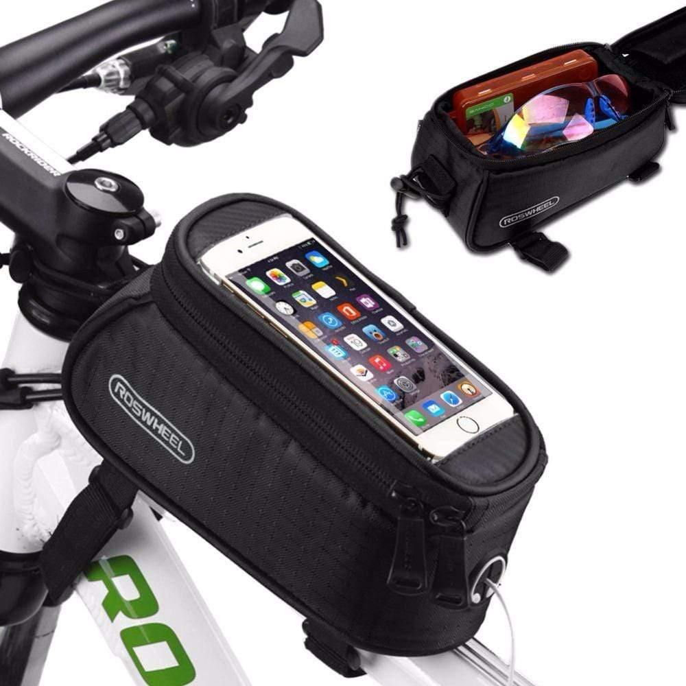 Planet Gates Black / 5.5 4.8" 5.5" PVC Bicycle Bag Outdoor Cycling Bicycle Frame Pouch Front Tube Bag Bike Bags for Cell Phone 4 color