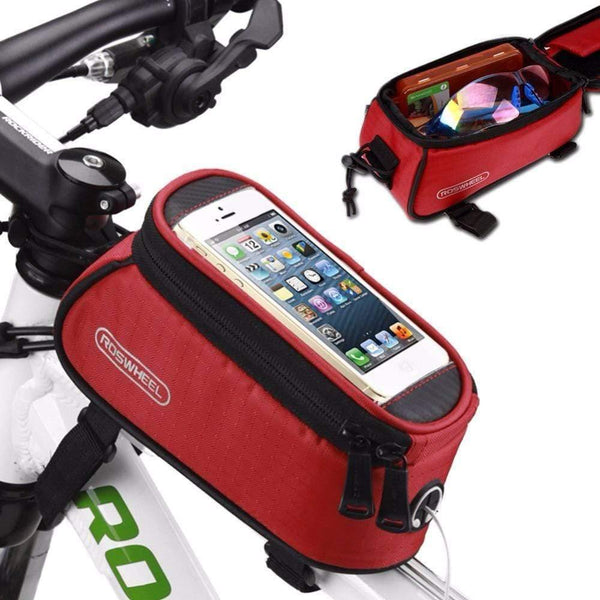 Planet Gates Black / 5.5 4.8" 5.5" PVC Bicycle Bag Outdoor Cycling Bicycle Frame Pouch Front Tube Bag Bike Bags for Cell Phone 4 color