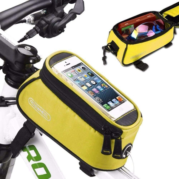 Planet Gates Black / 5.5 4.8" 5.5" PVC Bicycle Bag Outdoor Cycling Bicycle Frame Pouch Front Tube Bag Bike Bags for Cell Phone 4 color