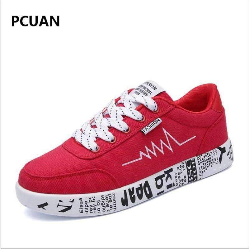 Planet Gates Black / 5.5 Fashion new women's vulcanized shoes sports shoes women's breathable lace-up casual shoes graffiti flat canvas shoes 36-44#