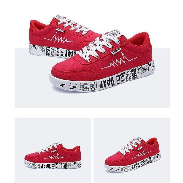 Planet Gates Black / 5.5 Fashion new women's vulcanized shoes sports shoes women's breathable lace-up casual shoes graffiti flat canvas shoes 36-44#