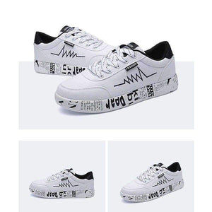 Planet Gates Black / 5.5 Fashion new women's vulcanized shoes sports shoes women's breathable lace-up casual shoes graffiti flat canvas shoes 36-44#