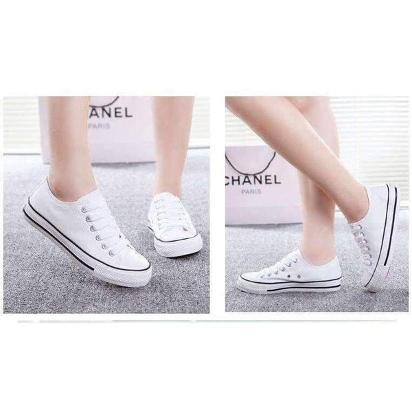 Planet Gates Black / 5 Canvas Shoes Fashion Solid Color Women Vulcanized Shoes Lace-up Casual White Couple Shoes Woman Sneakers Zapatos Tenis Feminino