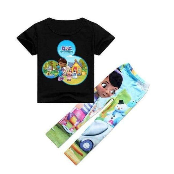 Planet Gates Black / 5 Cotton T-shirts Leggings for Girls Flower Pants for Girls Children Cartoon Tinycottons Leginsy Kids Sport Suit