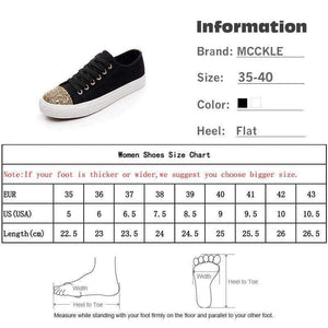 Planet Gates Black / 5 MCCKLE Retail Women Casual Vulcanize ShoeS Hot Sale 2017 Spring Female Fashion Lace-up Canvas Comfortable Flat Walking Footwear
