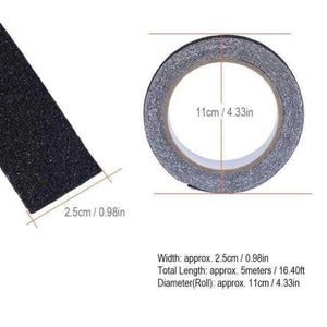Planet Gates Black 5 Meters PVC Non-Slip Anti Tape Skid Adhesive Tape Stair Step Floor Safety Tapes Black