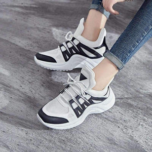 Planet Gates Black / 5 New Designer Vulcanized Shoes Women Wedges 2018 Spring Sneakers Women Shoes Vulcanize Stripe Tenis Feminino Female Dad Shoes
