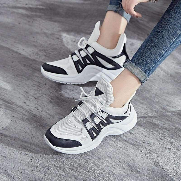 Planet Gates Black / 5 New Designer Vulcanized Shoes Women Wedges 2018 Spring Sneakers Women Shoes Vulcanize Stripe Tenis Feminino Female Dad Shoes