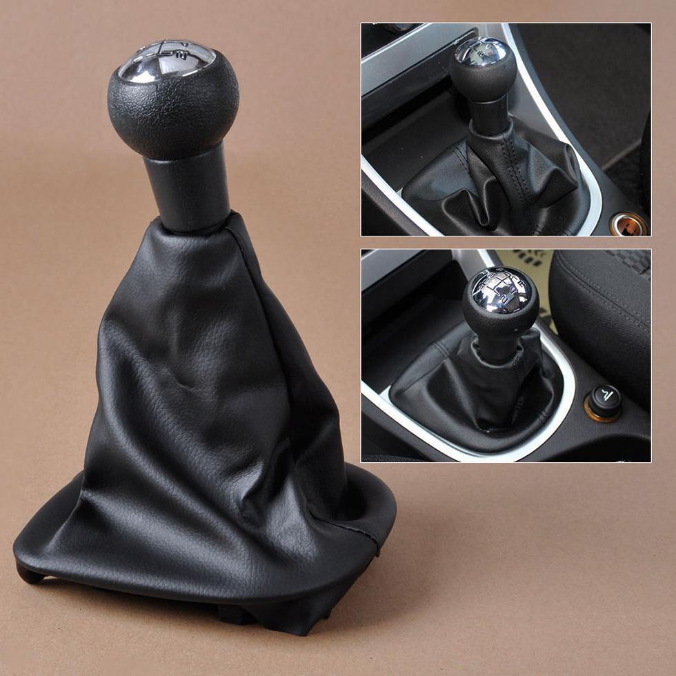 Planet Gates Black 5 Speed PU Gear Shift Knob Boot For Peugeot 307 Repair Auto Replacement Parts Interior Parts
