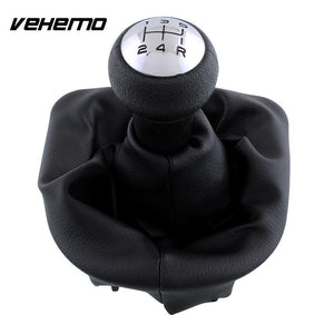 Planet Gates Black 5 Speed PU Gear Shift Knob Boot For Peugeot 307 Repair Auto Replacement Parts Interior Parts
