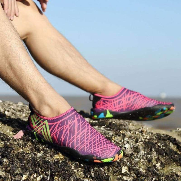 Planet Gates BLACK / 5 Unisex Flat Water Shoes Outdoor Swimming Soft Cushion Beach Shoes Seaside Diving Elastic Shoes Walking Lover yoga Shoes