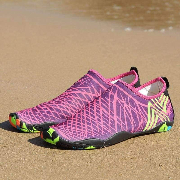Planet Gates BLACK / 5 Unisex Flat Water Shoes Outdoor Swimming Soft Cushion Beach Shoes Seaside Diving Elastic Shoes Walking Lover yoga Shoes