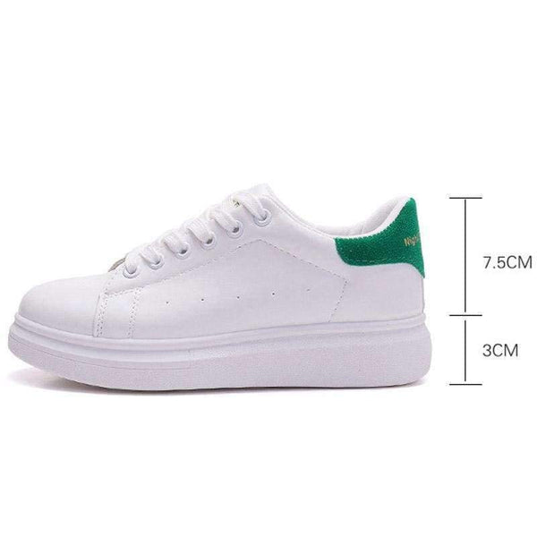 Planet Gates Black / 5 VTOTA Women Platform Shoes Lace-Up White Student Flat Shoes Vulcanized Shoes Spring Autumn Solid Sneakers Casual Shoes H165