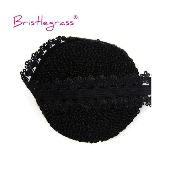 Planet Gates Black 5 Yard 3/4" 20mm Picot Loop Crown Frilly Lace Trim Elastics Spandex Bands Hair Tie Headband Tutu Dress Sewing Craft