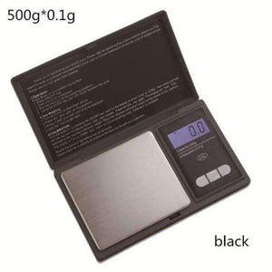 Planet Gates black 500g x 0.1g Mini Precision Digital Scales for Gold Bijoux Silver Diamond Jewelry Pocket Kitchen Weight Food Electronic Scales