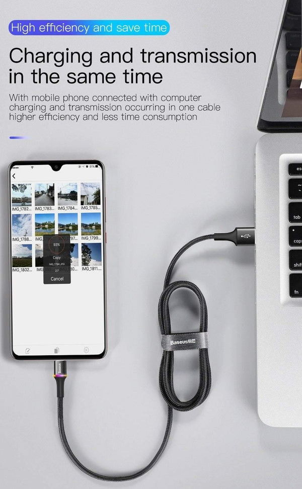 Planet Gates Black / 50CM Baseus USB Type C Cable For Samsung Galaxy S10 S9 S8 Plus OnePlus 6t Fast Charging USB-C Charger Mobile Phone USBC Type-C Cable