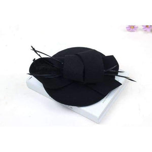 Planet Gates black / 56-58cm Women Wedding Hats Hair Accessories Fascinator Hat Autumn Winter Hollow Veil Wool Felt Women Fedoras Cocktail Formal Dress Hats