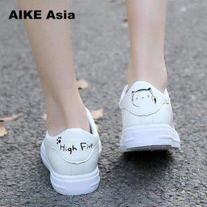 Planet Gates Black / 6 2018 Fashion Canvas Shoes Women Vulcanization Shoes Brand Woman Breathable Casual Flats white Shoes Sneakers  Women's #LL&1821