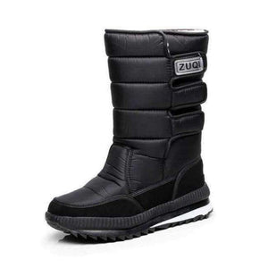 Planet Gates Black / 6 2018 Men Boots platform snow boots for men thick plush waterproof slip-resistant winter shoes Plus size 36 - 47