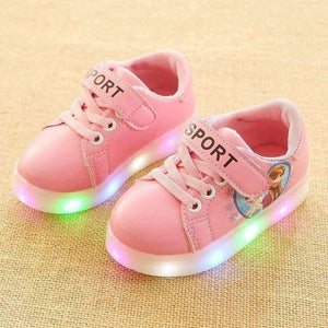 Planet Gates Black / 6.5 Cartoon classic style LED lighted baby first walkers LED shoes for baby girls glowing elegant nice baby casual shoes sneakers