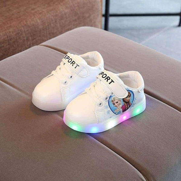 Planet Gates Black / 6.5 Cartoon classic style LED lighted baby first walkers LED shoes for baby girls glowing elegant nice baby casual shoes sneakers