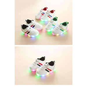 Planet Gates Black / 6.5 Fashion New brand design LED shoes cool baby girls boys toddlers shinning lighting baby first walkers glowing sneakers