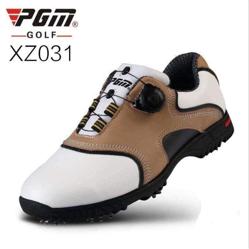 Planet Gates Black / 6.5 Golf Shoes men First Layer Of Leather Activities Nail Automatic Rotation Shoelace Waterproof Super-fiber Fabric Golf Sneakers