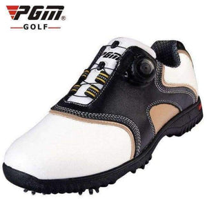 Pánské golfové boty Planet Gates Black / 6.5 s první vrstvou z kůže, automatické otáčení tkaniček, nepromokavé, z tkaniny Super Fiber, golfové tenisky