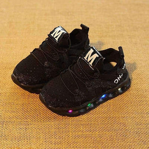 Planet Gates Black / 6.5 LED lighted Glowing children casual shoes 2018 European glitter comfortable baby girls boys sneakers cute kids footwear toddlers